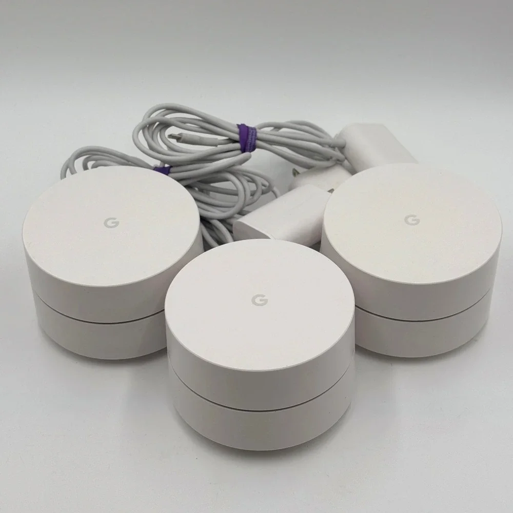 Google WiFi AC1304 Mesh Router System 3 Pack White Whole Home Coverage